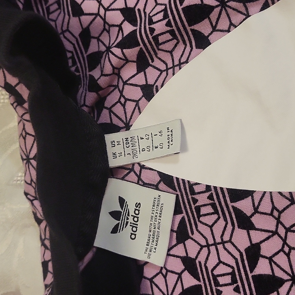 Adidas Originals Crop Top with Logo Purple M - Picture 5 of 6